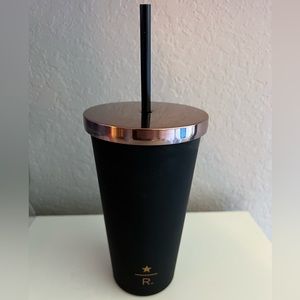 Starbucks reserve grande matte black with rose gold lid